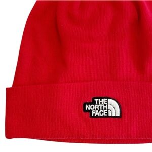 The North Face Dock Worker Red Beanie Unisex OSFM Recycled Knit Winter Hat